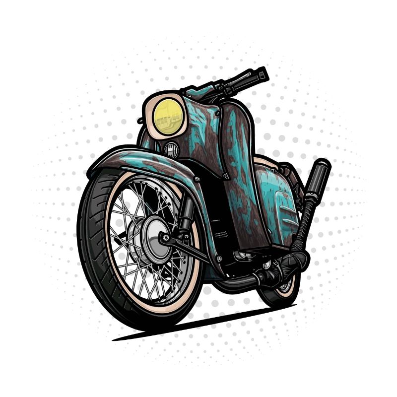 Schwalbe Tuning (turquoise / rust) // Illustration