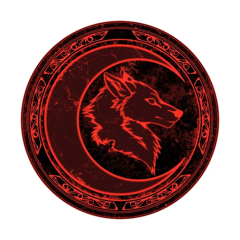 Wolf and Moon