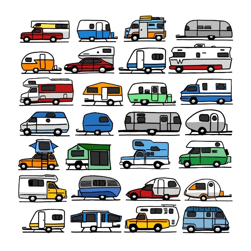 Camping dans différents styles