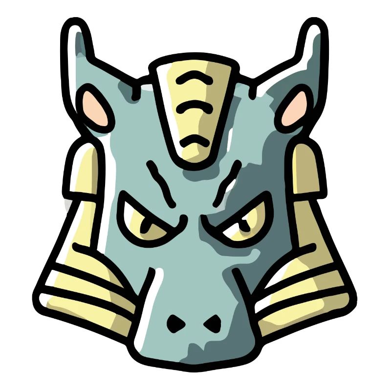 Finter dreinblickender Drache
