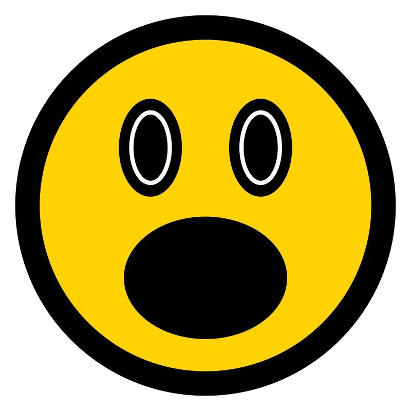 Émoticône perplexe, icône d'image, visage de bâton