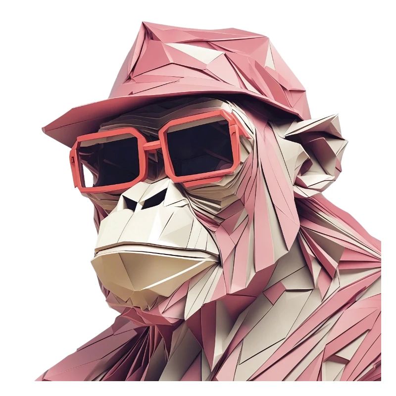 Singe cool en robe ridée