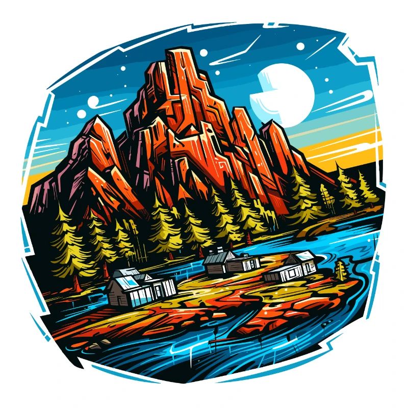 Landschaft - Illustration