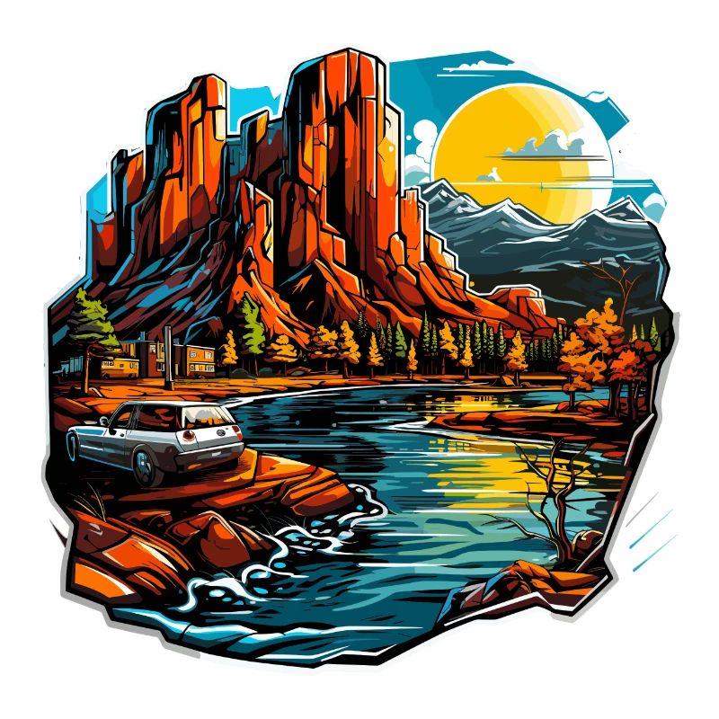 Landschaft - Illustration