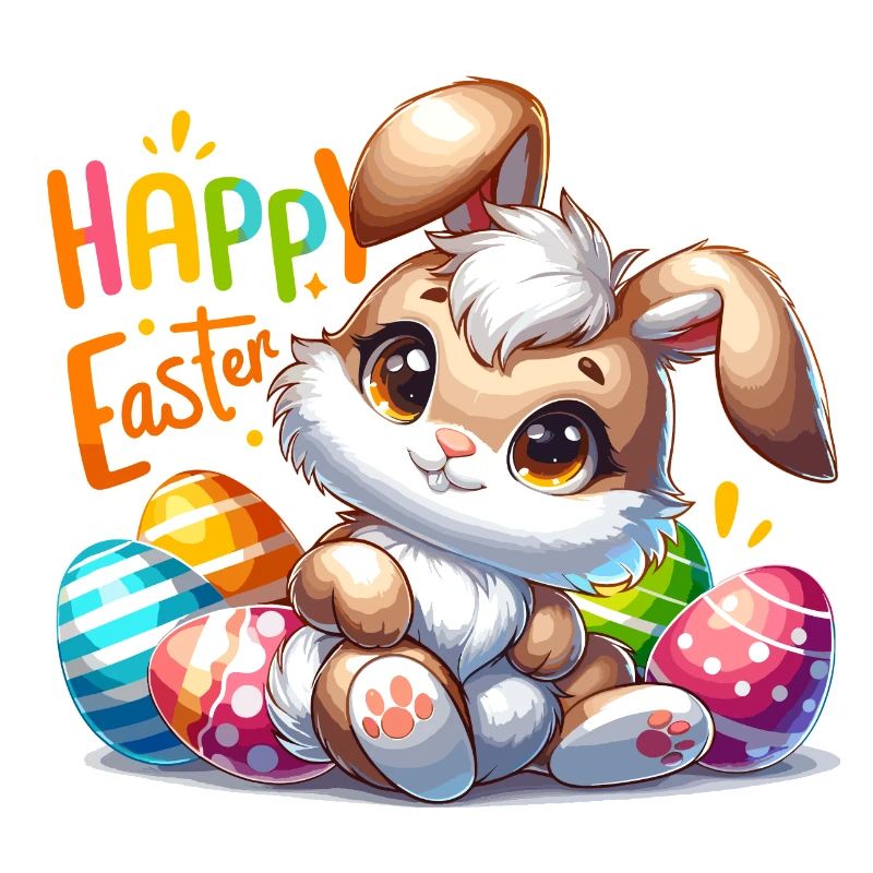 Happy Easter - Easter Bunny Illustration