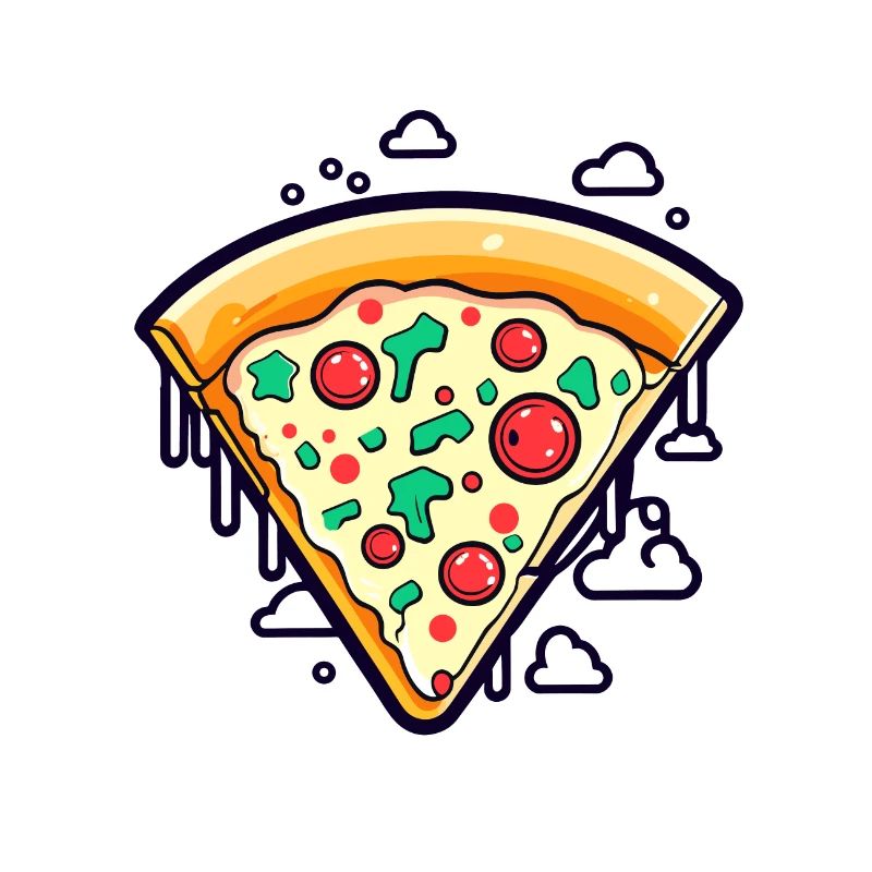 Dessin de tranche de pizza