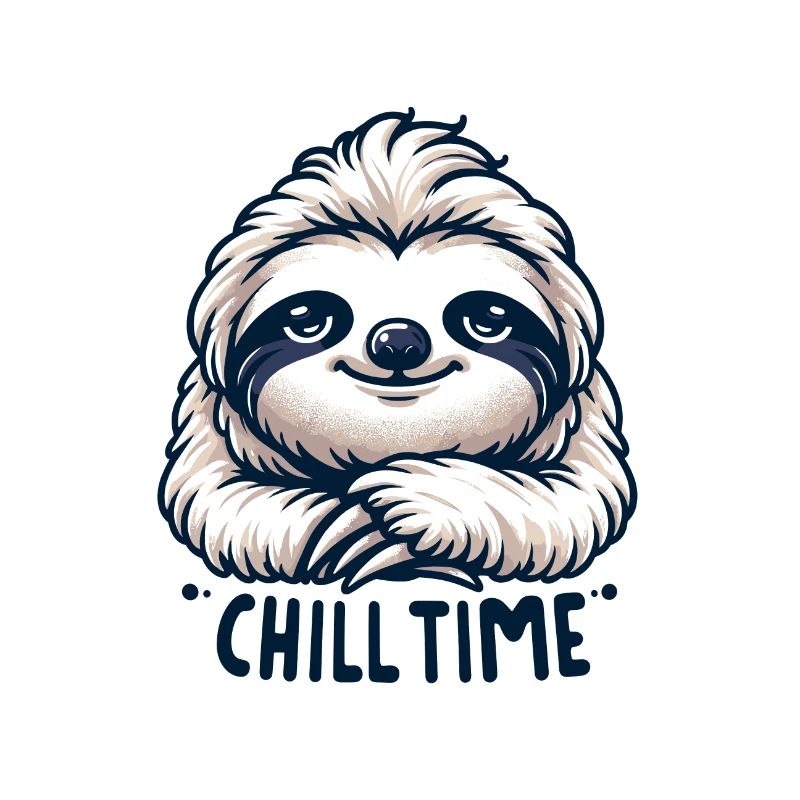 Chill Time - Sloth Illustration