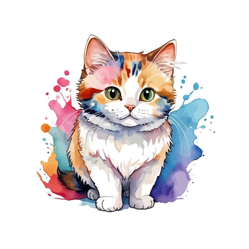 Munchkin Teckel Chat Aquarelle