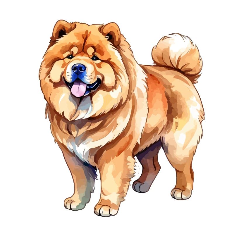 Chow Chow Aquarelles