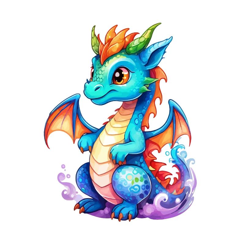 Drache Wasserfarben