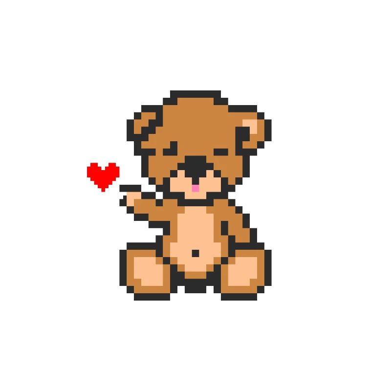 Pixel-Bär-Liebe