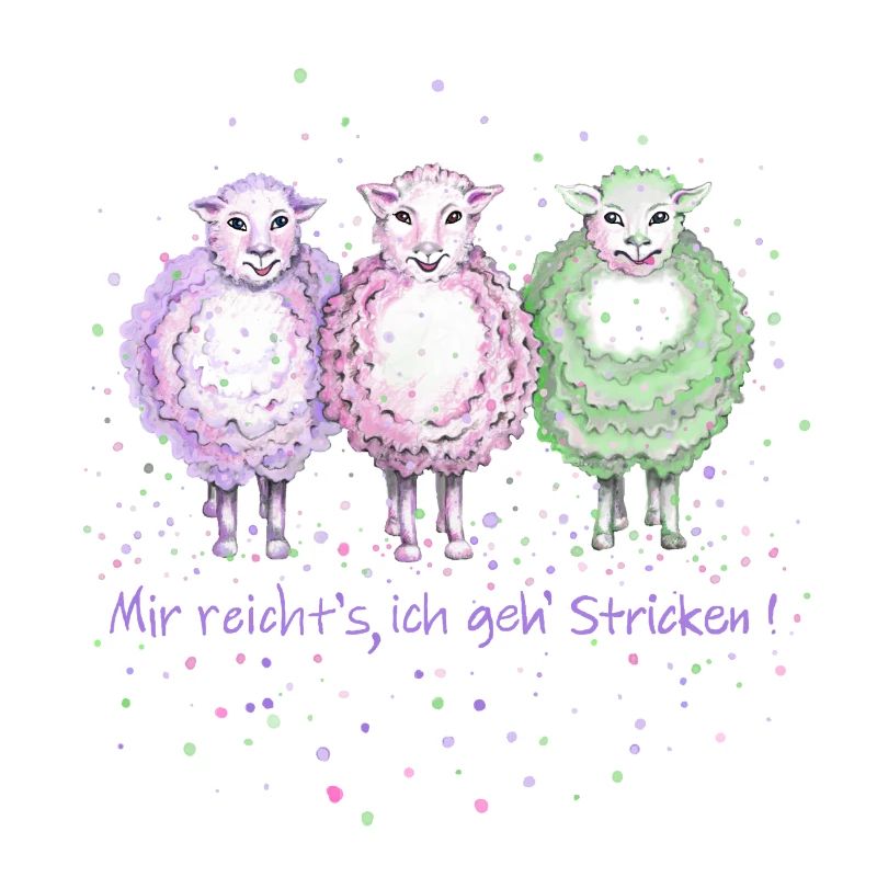 3 sheep " I'm enough knitting ! "