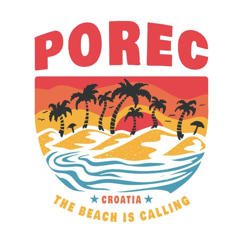 Conception de plage de Porec Croatie