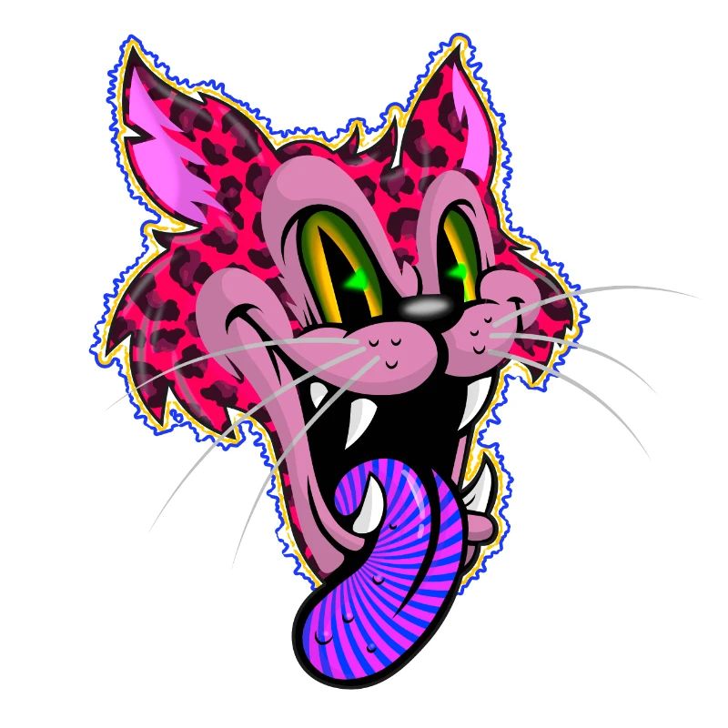 Leopard Comic Psychedelisch