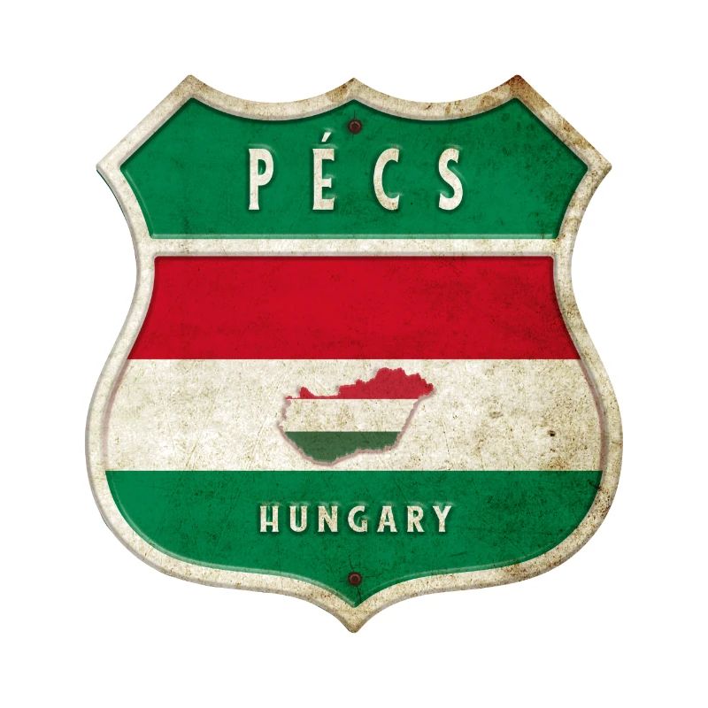 Design du drapeau de Pécs (Hongrie)