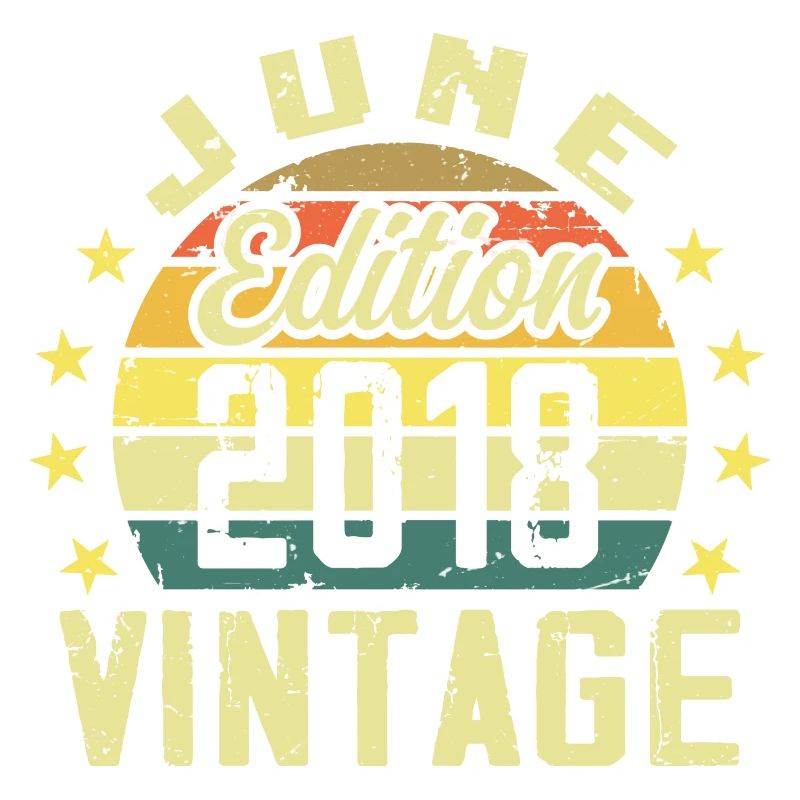Juni 2018 Juni Retro Geburtstagsgeschenk Juni 2018