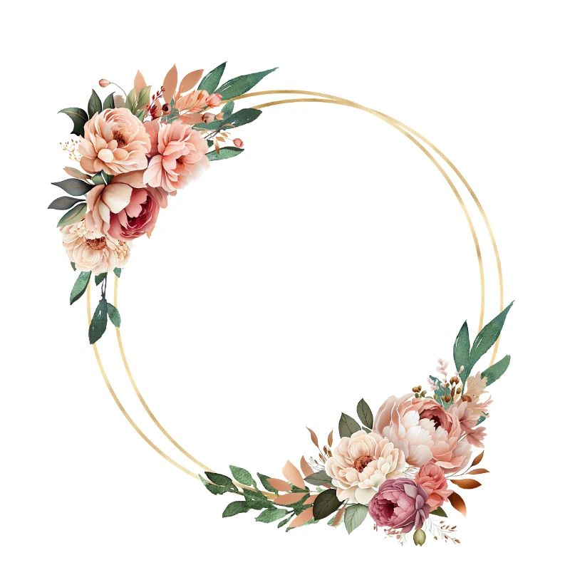 Rustic flower wreath, customizable