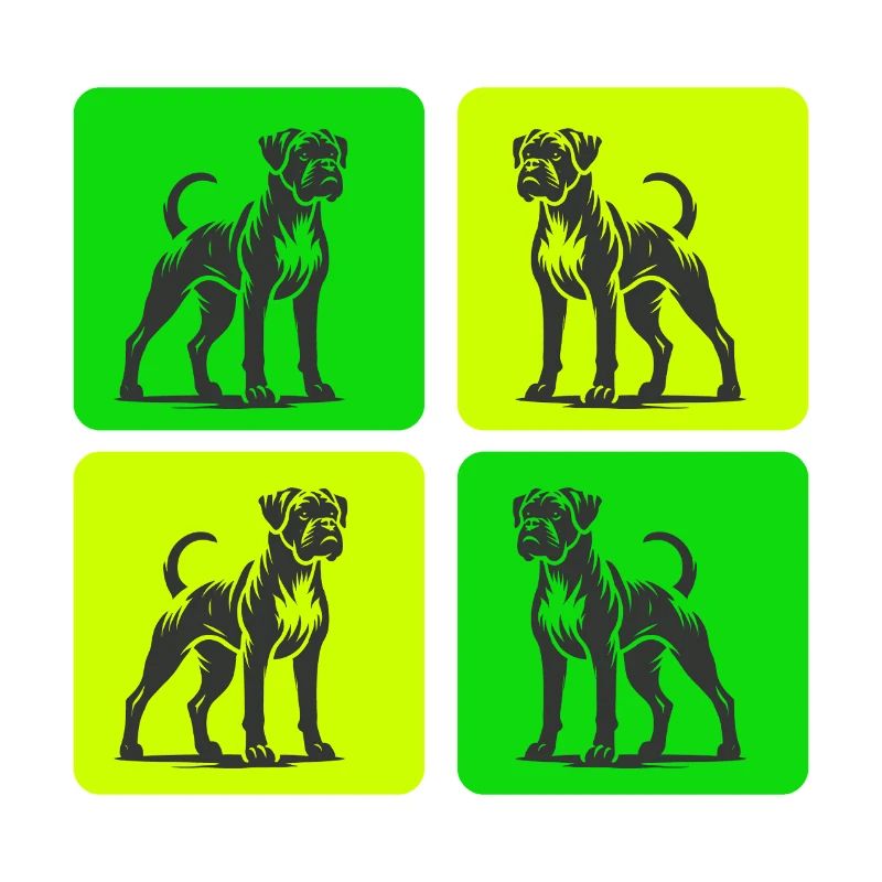 Conception de chien boxer