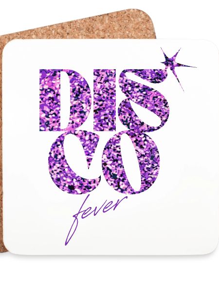 Glitzerndes Disco Love Emblem