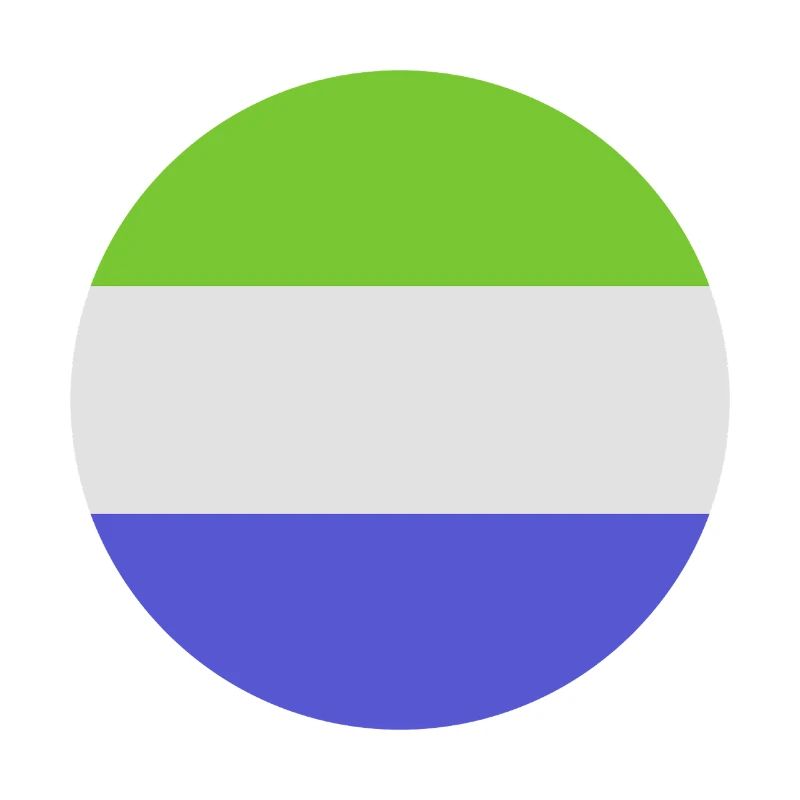 Flagge der Sierra Leone-Runde
