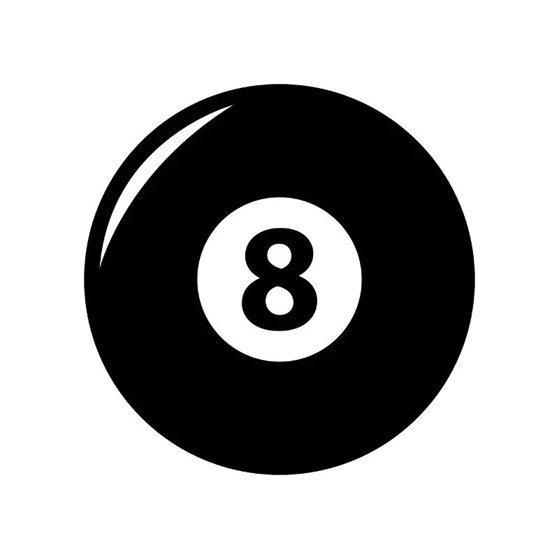 8 schwarze Billards