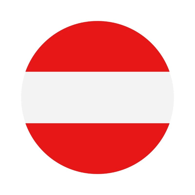Drapeau rond de l’Autriche