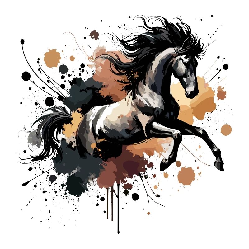 Aquarell Pferd, Pferd