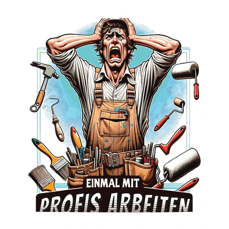 Working with professionals, funny master painter