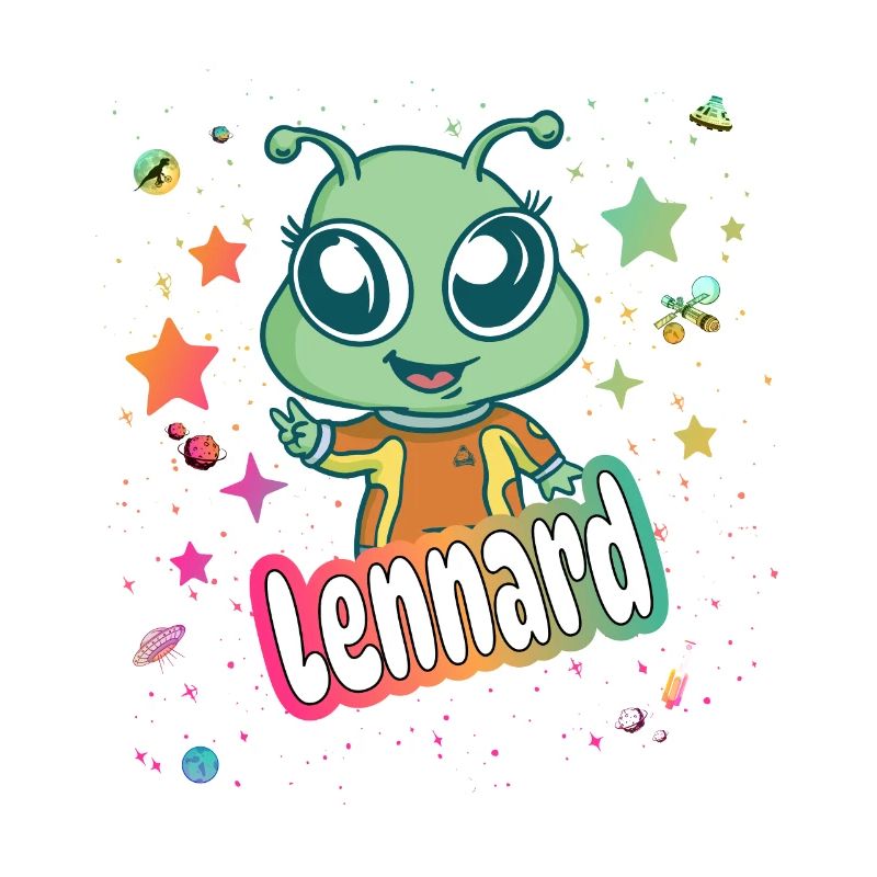 LENNARD - Beau nom de garçon avec un extraterrestre mignon