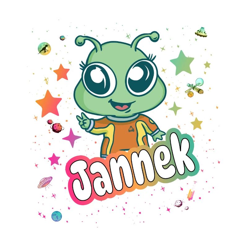JANNEK - Beau nom de garçon avec un extraterrestre mignon