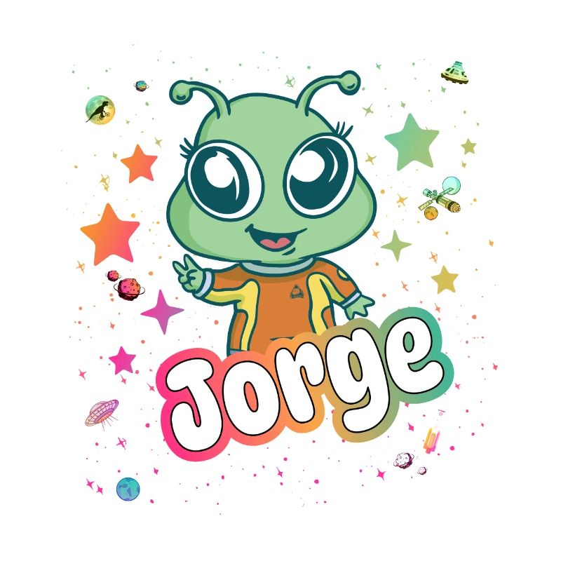 JORGE - Beau nom de garçon avec extraterrestre mignon