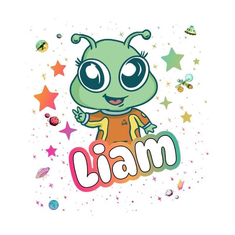 LIAM - Schöner Junge Name mit süßem Alien