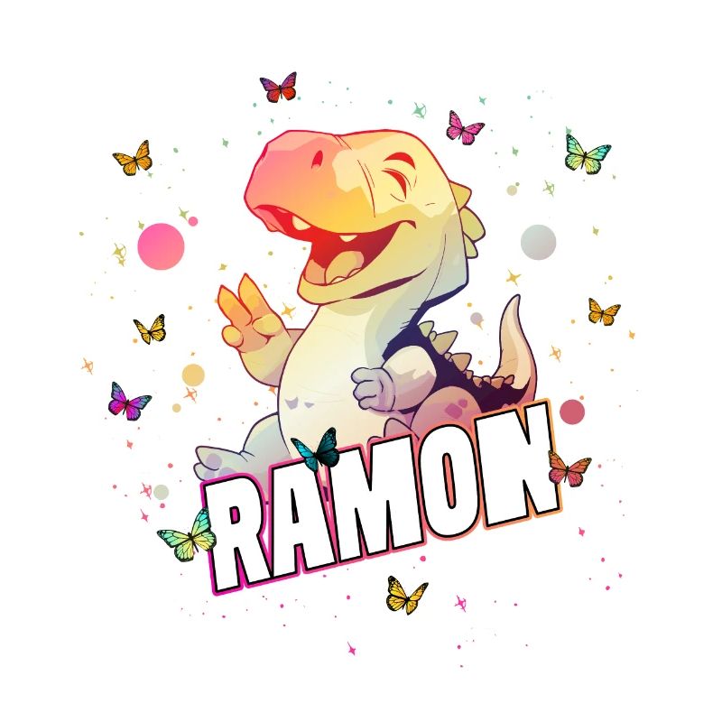 RAMON - Beau prénom de garçon avec mignon DINO T-REX