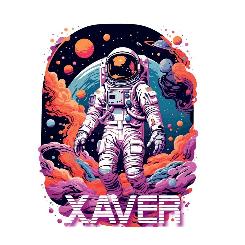 XAVER - Beau nom de garçon avec astronaute cool
