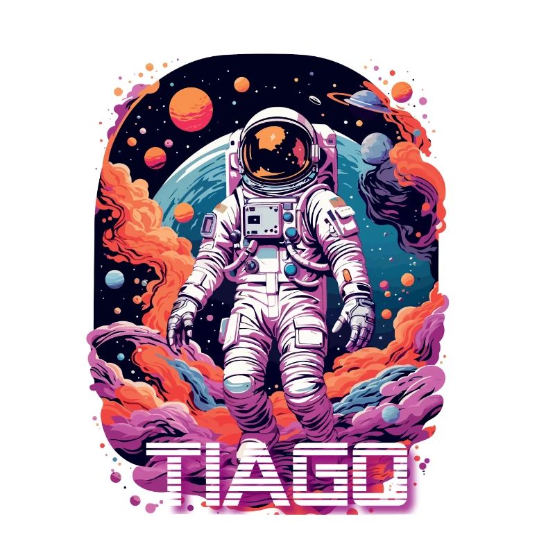TIAGO - Beau prénom de garçon avec astronaute cool
