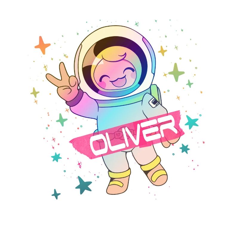 OLIVER - Beau nom de garçon avec astronaute mignon