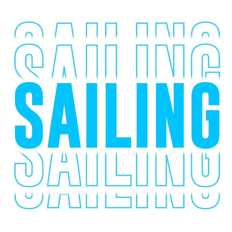 Sailing Typography - Text Stacked
