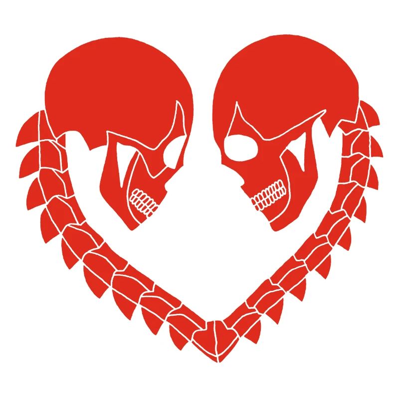 Red Skull Heart