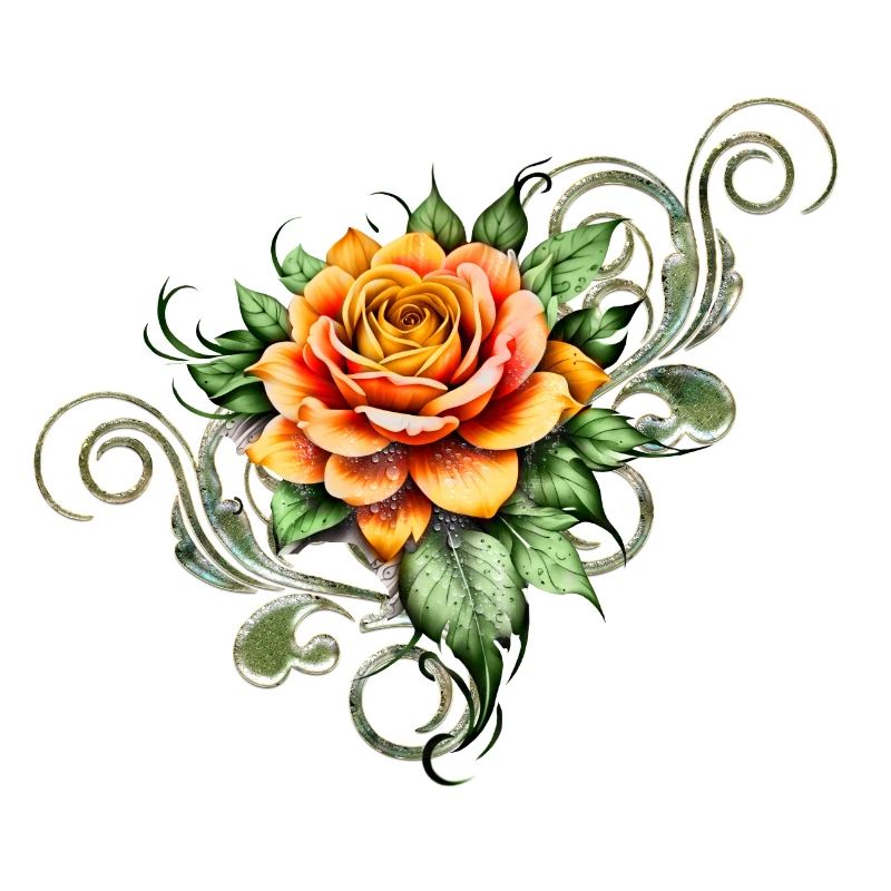 La beauté d’une rose élégante en fleurs