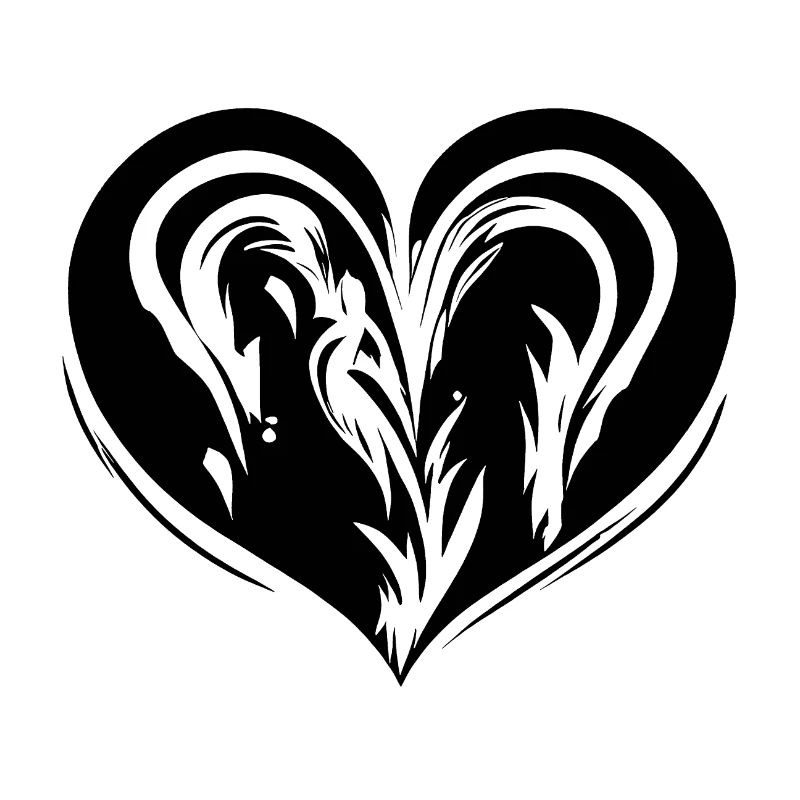 Beautiful curved heart