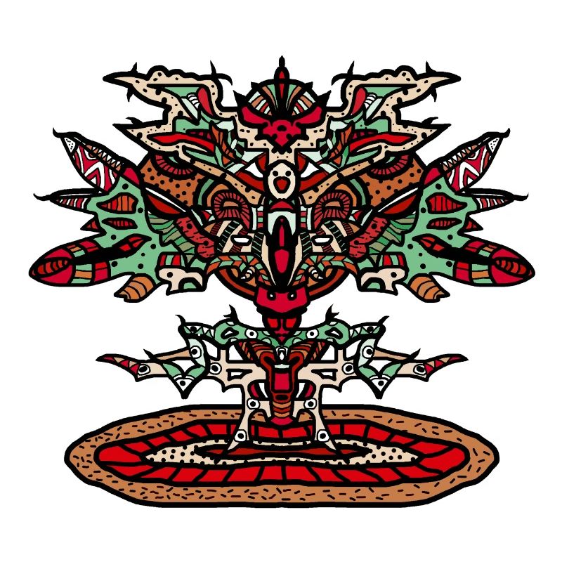 Robot-Drachenbaum tattoo