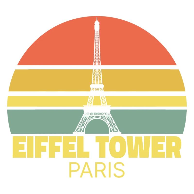 Tour Eiffel Paris Silhouette Rétro