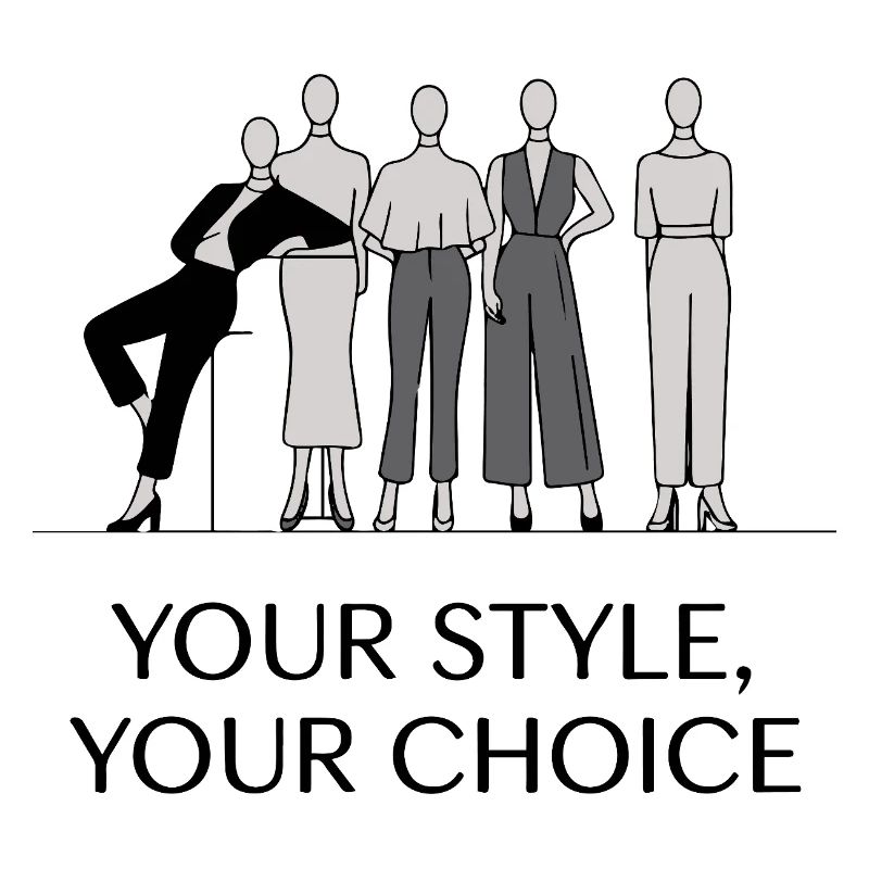 Elegantes monochromes Modeillustrationsset
