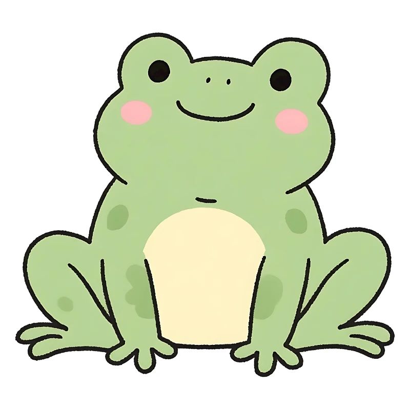 Cuddly Frog Green Charm Toad Frog Design