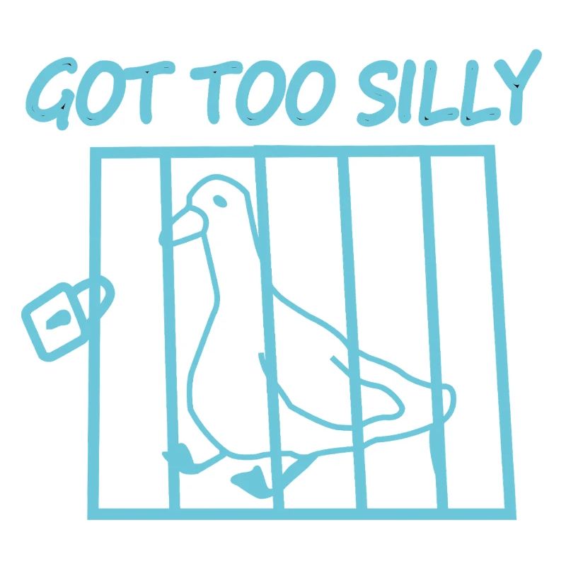 Vogel im Käfig mit dem Text Wurde zu dumm