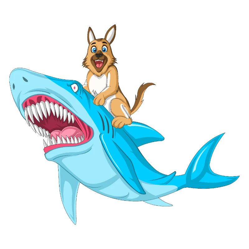 Deutscher Schäferhundhai-Ritt