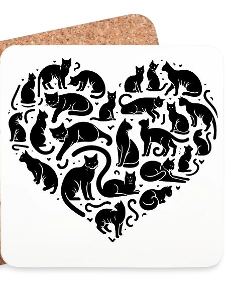 Katzen Form Liebe Herz 