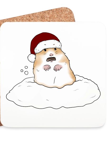 Weihnachtshamster im Schnee