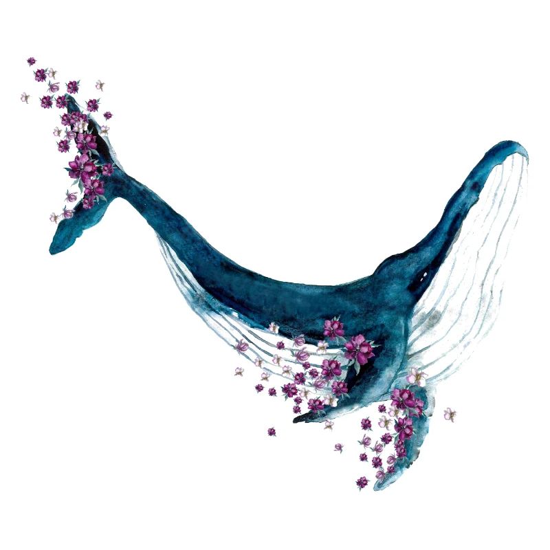 Chemise aquarelle florale Blue Whale