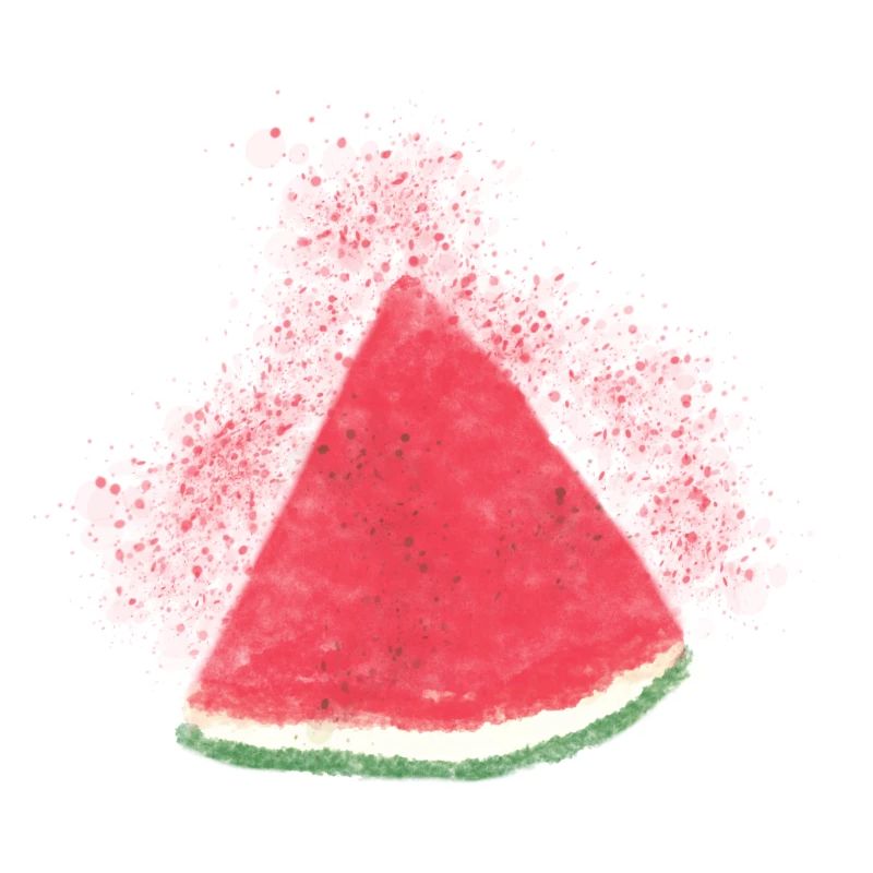 Pastèque, Pastèque, Melon, Aquarelle